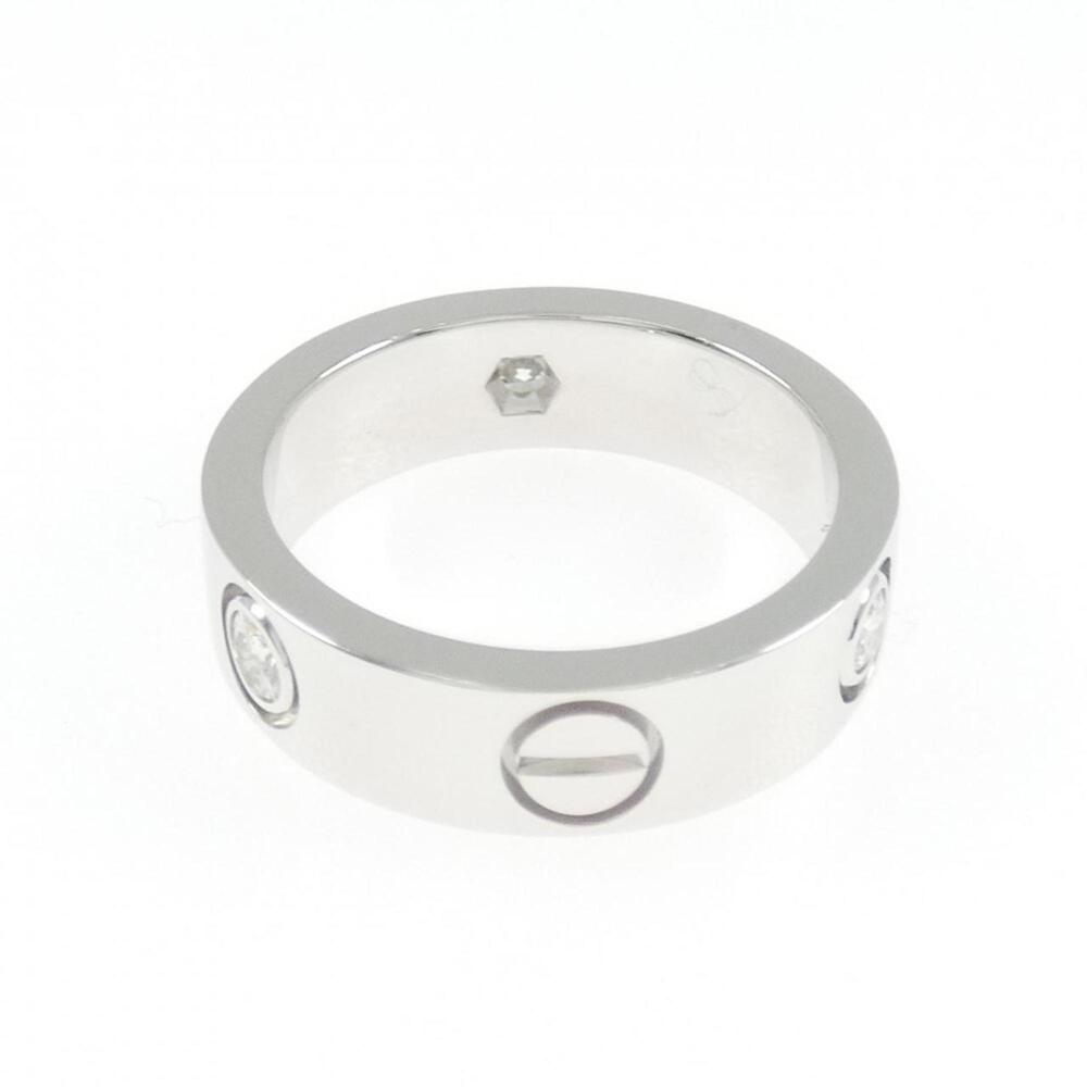 CARTIER Silver Diamond Love Ring - Picture 3 of 5